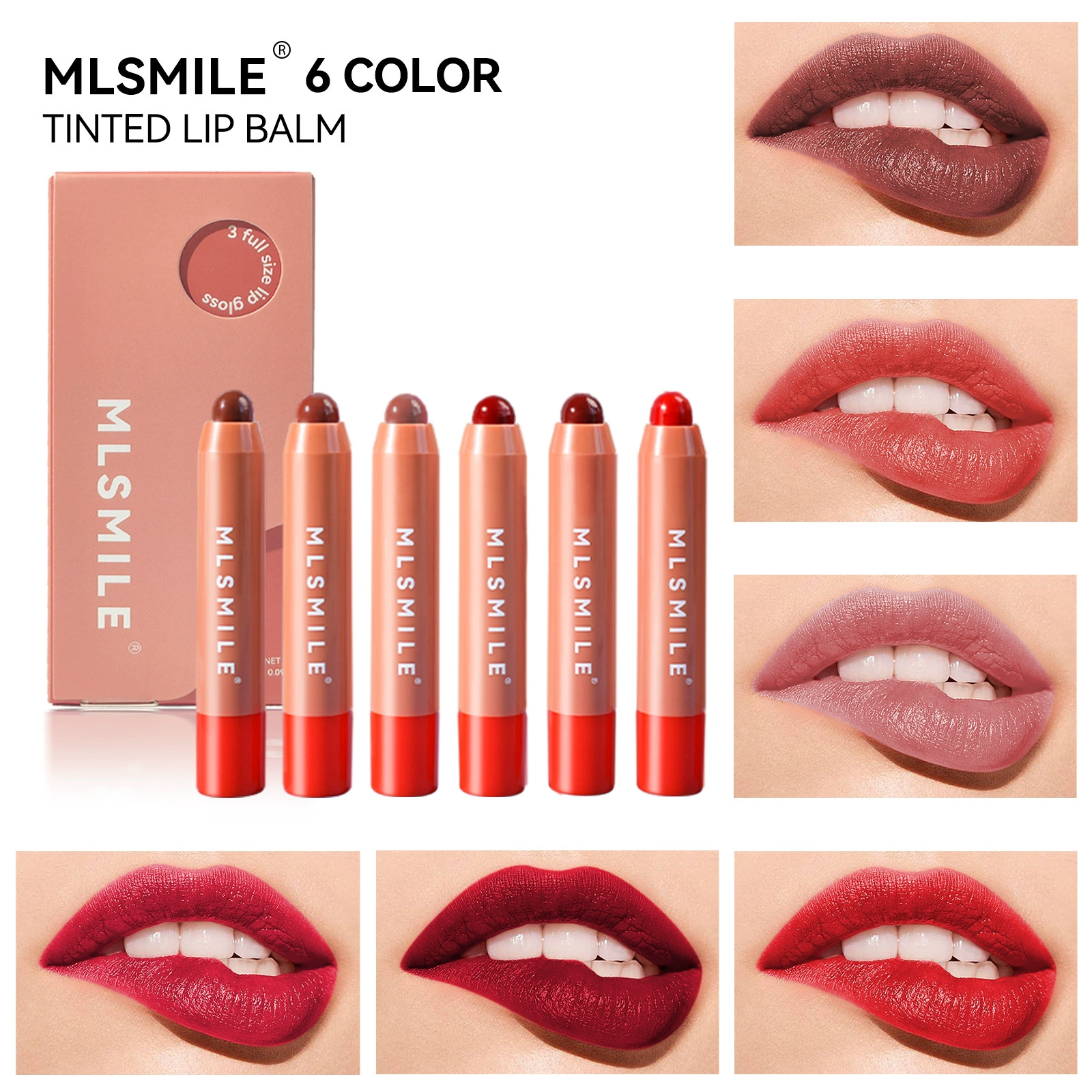 MLSMILE Увлажняющая помада, бальзам для губ, блеск для губ, набор, длительное действие