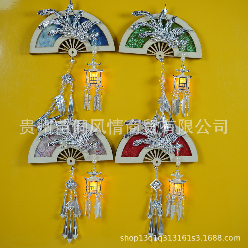 批发工厂贵州苗寨宫灯款苗银冰箱贴伴手礼旅游文创纪念品|undefined