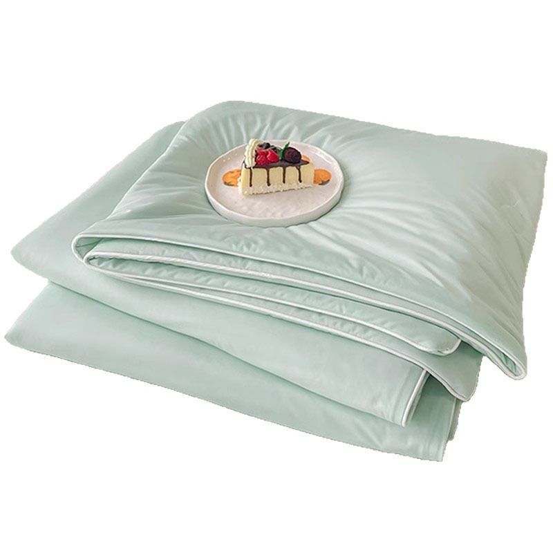 Tipo A Colcha de aire acondicionado de seda fresca Colcha fresca de verano Juego de cuatro piezas Dormitorio de estudiantes individuales de verano Colcha de verano de seda de hielo que se puede lavar a máquina