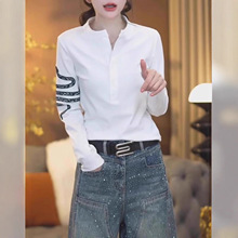 大码长袖t恤内搭打底衫女2025早秋新款胖mm感纯棉设计感上衣