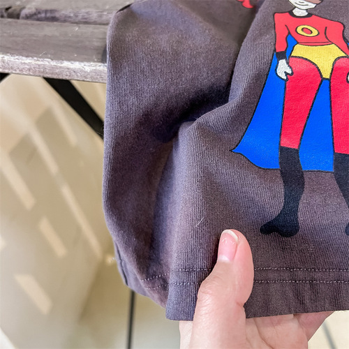 Children's Clothing 2024 Summer New Products Girls Korean Summer Clothes Printed Raglan Sleeves Children's Tank Top T-Shirt 122269