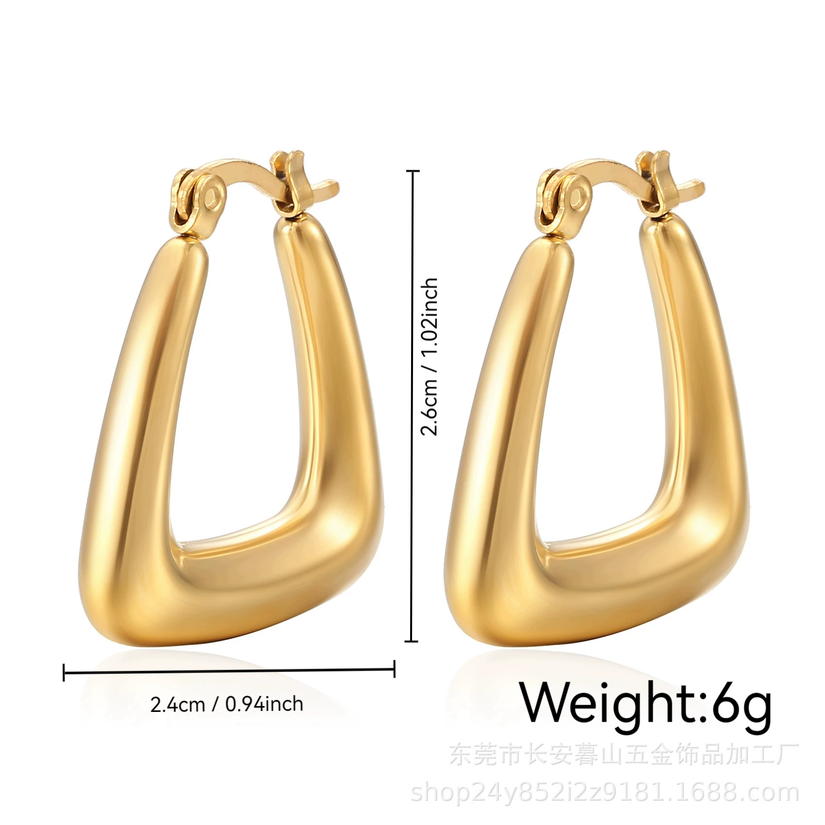 Серьги из нержавеющей стали, европейский стиль, 18 К, оптовая продажа