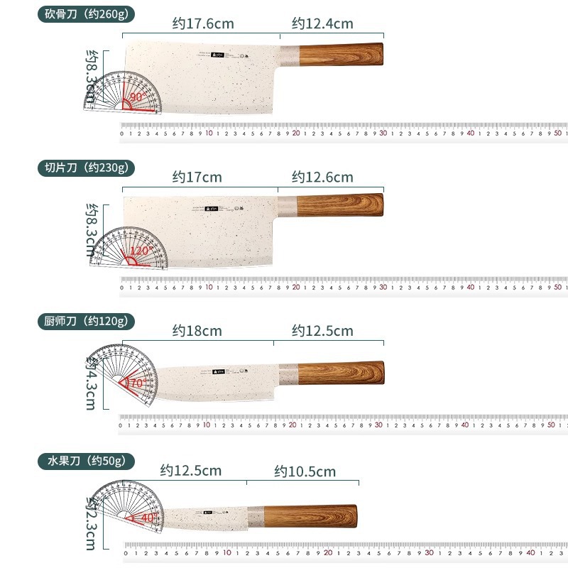 Cuchillos transfronterizos de acero inoxidable cuchillos de cocina al por mayor cuchillos de cocina tablero de cocina doméstico cuchillo de hueso combinado utensilios de cocina