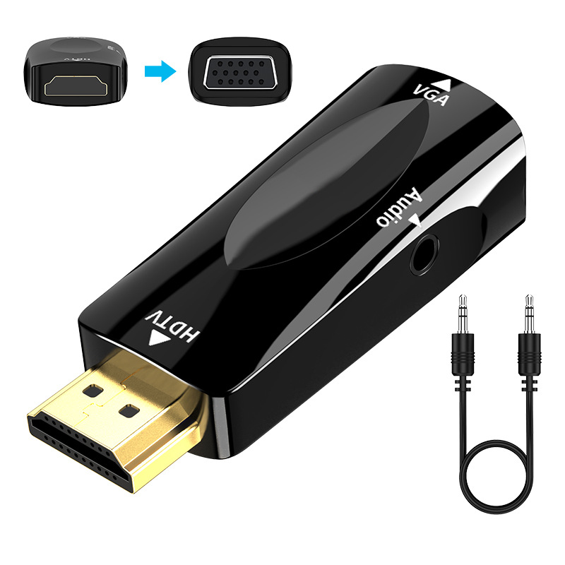 Transfronterizo HDMI a VGA convertidor de pantalla de ordenador proyector HDMI cable adaptador VGA a HD TV conector