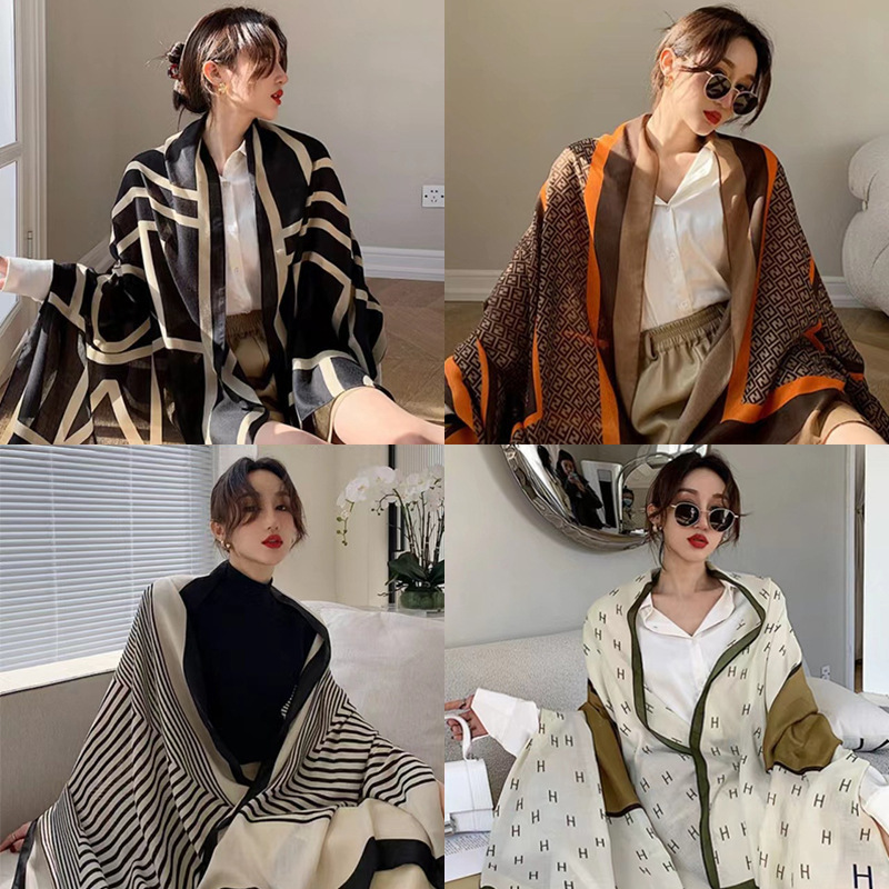 180乗85春秋爆金韓国版百合ファッションマフラー女性超大型ストール夏日焼け止め両用多機能|undefined