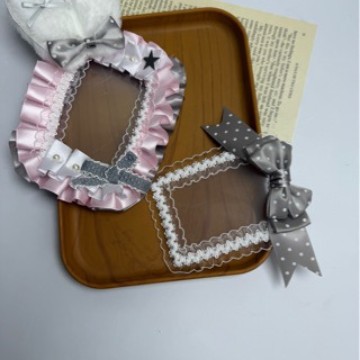 Finished product cute card holder ins-style anime peripheral cartoon rabbit ear small card ID protector diy decorative small card holder
