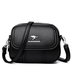 跨境女包2023夏季新款媽媽包韓版拼接繡線單肩斜挎包潮婆婆小圓包