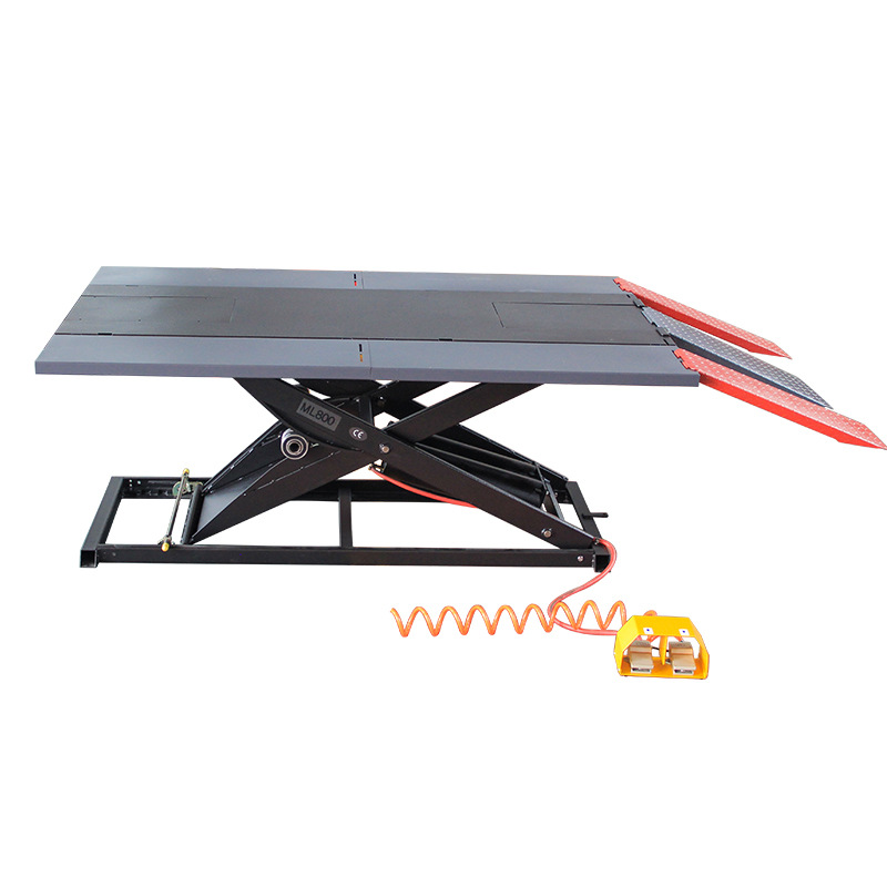 El banco de trabajo de la elevación de la motocicleta ensanchó el tipo plataforma de elevación hidráulica