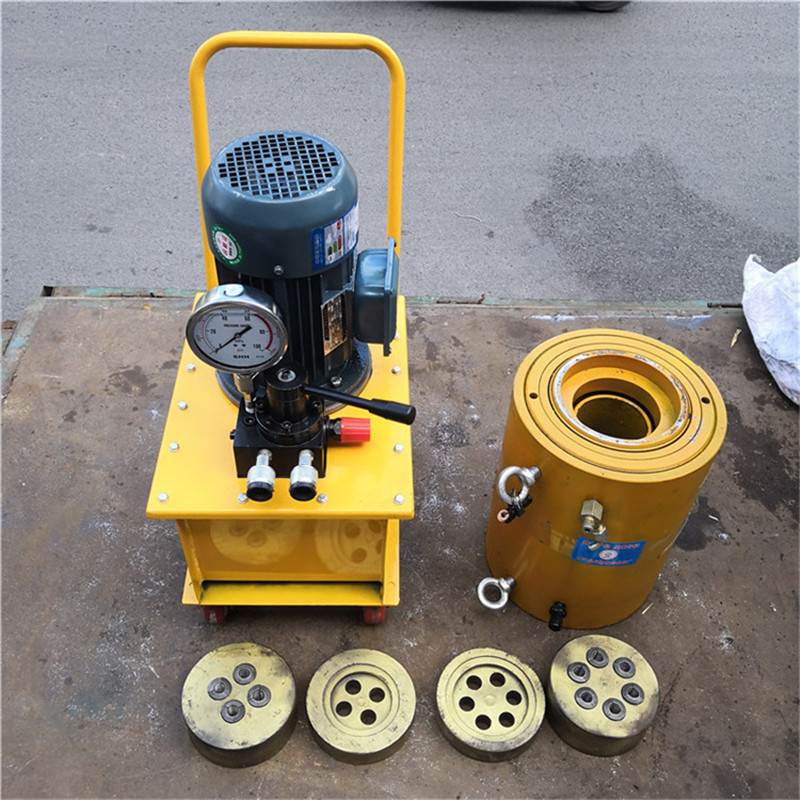 钢筋的张拉机具 工具锚钢绞线张垃机具 YDC150T液压穿心式千斤顶