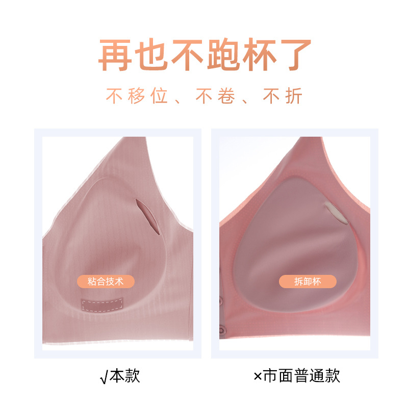 Ropa interior de la madre sujetador de hebilla frontal delgada de verano para mujer sujetador de seda de hielo inalámbrico de mujer talla grande sujetador de chaleco de mediana edad y edad avanzada