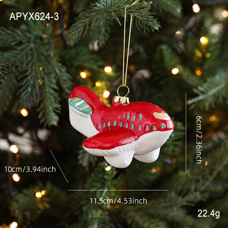 Nuevo color rojo y blanco dibujos animados colgantes de plástico Santa colgantes de árbol de Navidad decoración de atmósfera suministros de diseño