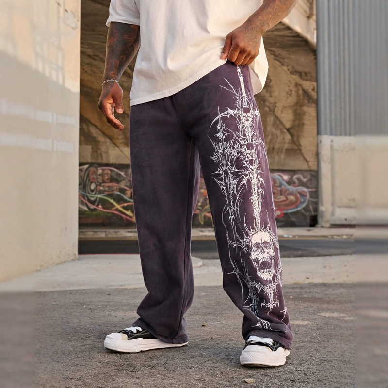 YOUNGLA New American Style Men's Sports Pants Jogging Muscle Exercise Fitness Casual Printed Terry Long Pants YOUNGLA New American Style Men's Sports Pants Jogging Muscle Exercise Fitness Casual Printed Terry Long Pants