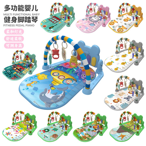 Baby Foot Piano Music Fitness Frame Toy 0-36 Months Newborn Piano Game Mat Baby Cross-border Bestseller