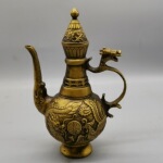 厂家批发古玩铜器收藏龙凤酒壶凤头为嘴龙凤呈祥古色古香包浆润泽