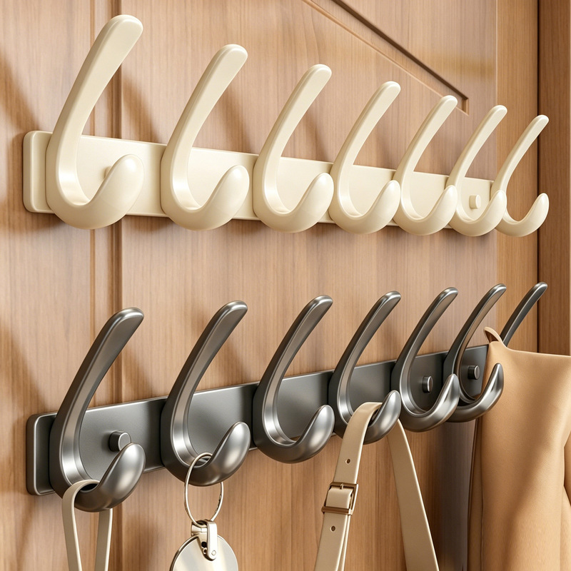 Hook with Strong Adhesive, No Need for Drilling, Wall-Mounted for Bathroom Clothes, Towels, and Hangers, Suitable for Walls, Bathrooms, Kitchens, and Behind Doors