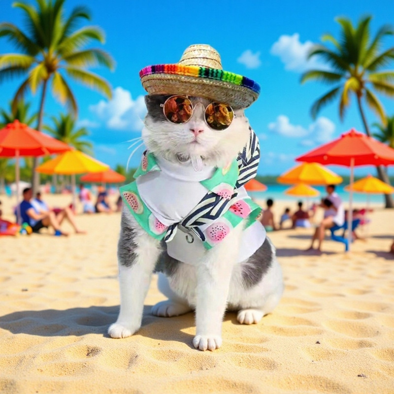 宠物狂欢节生日派对用品成人儿童狗狗猫咪墨西哥迷你娃娃公仔帽子|undefined