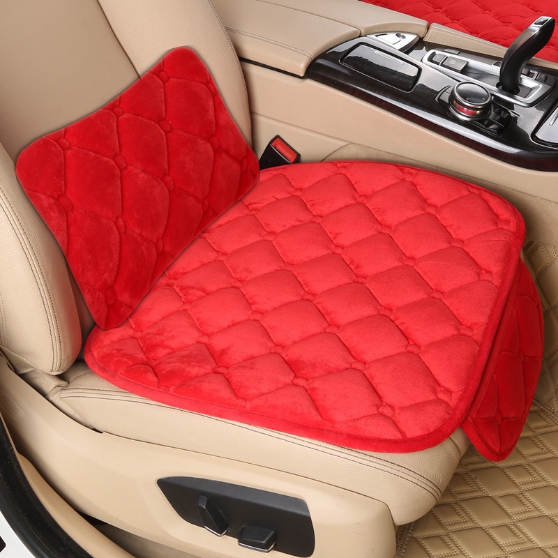 Car Seat Cushion Winter Crystal Short Plush Half Pack Thickened Non-Slip
