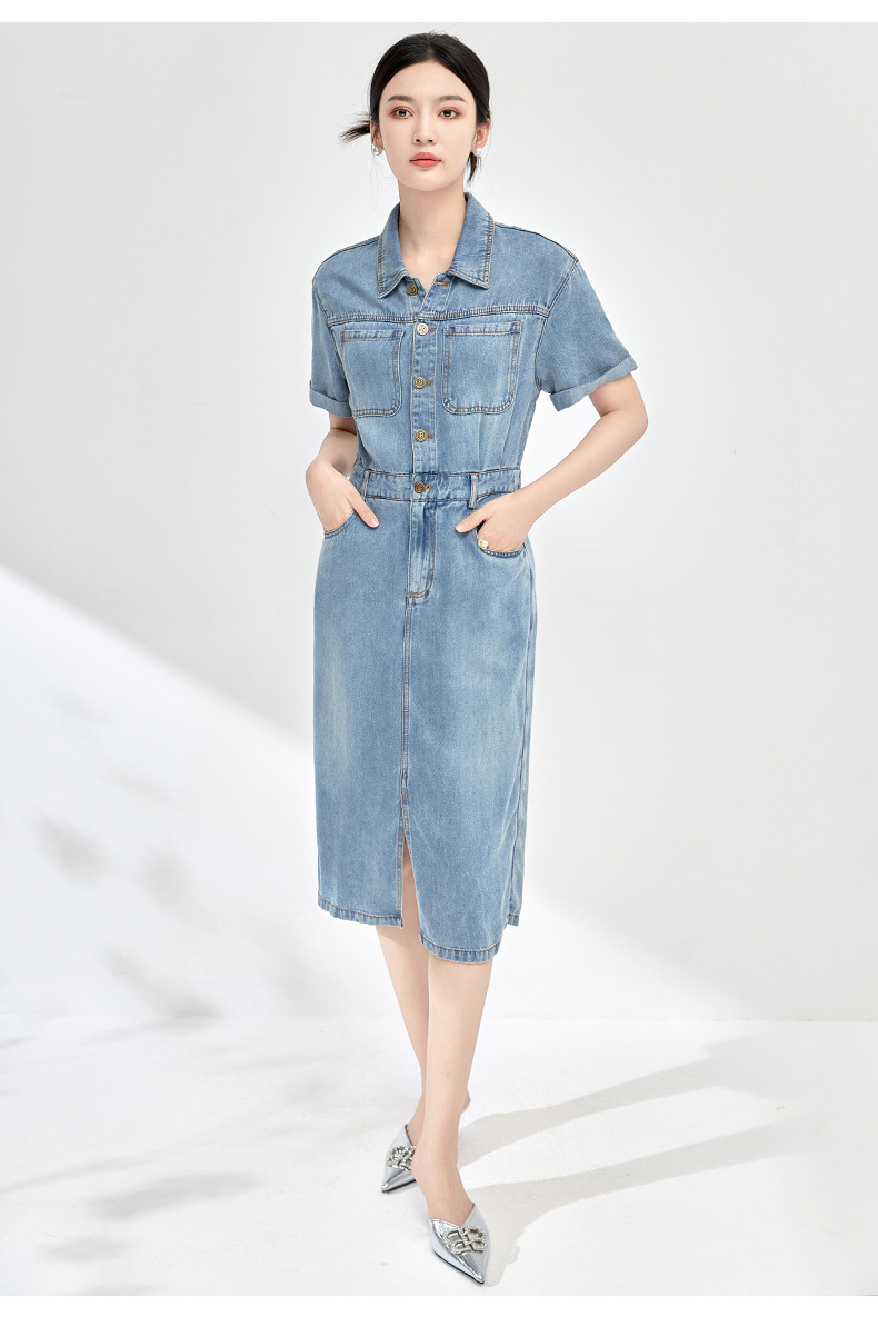 B4802 2190K VÁY ĐẦM LIỀN THÂN NỮ SHETDPI MÙA HÈ THỜI TRANG NỮ JEAN BÒ G05 SẢN PHẨM MỚI