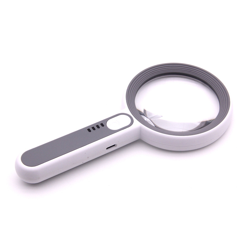 New Handheld Charging LED Reading Repair Touch Switch Battery Display High Magnification Magnifier