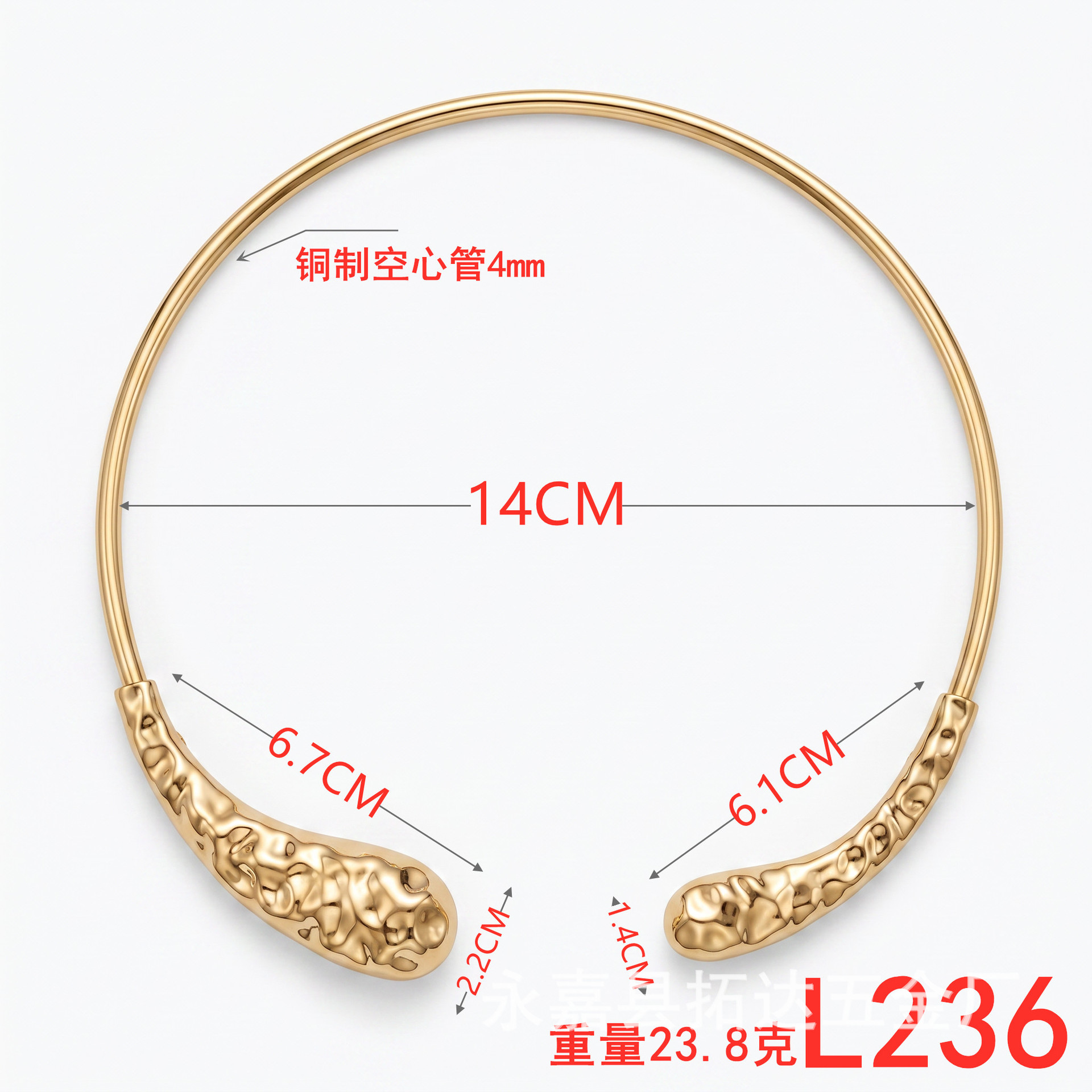 Fábrica directa transfronteriza Europa y América de moda tamaño de collar de gota de agua exagerado personalidad arco collar collar de cobre