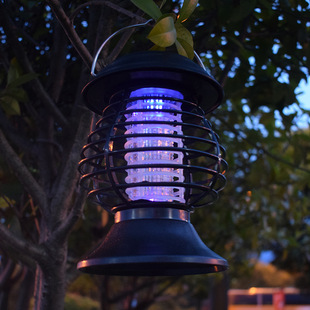 Cross-Border Solar Outdoor Breeding Lawn Waterproof Courtyard Hanging Electric Shock Mosquito Killer Hanging Portable Mosquito Killer Lamp