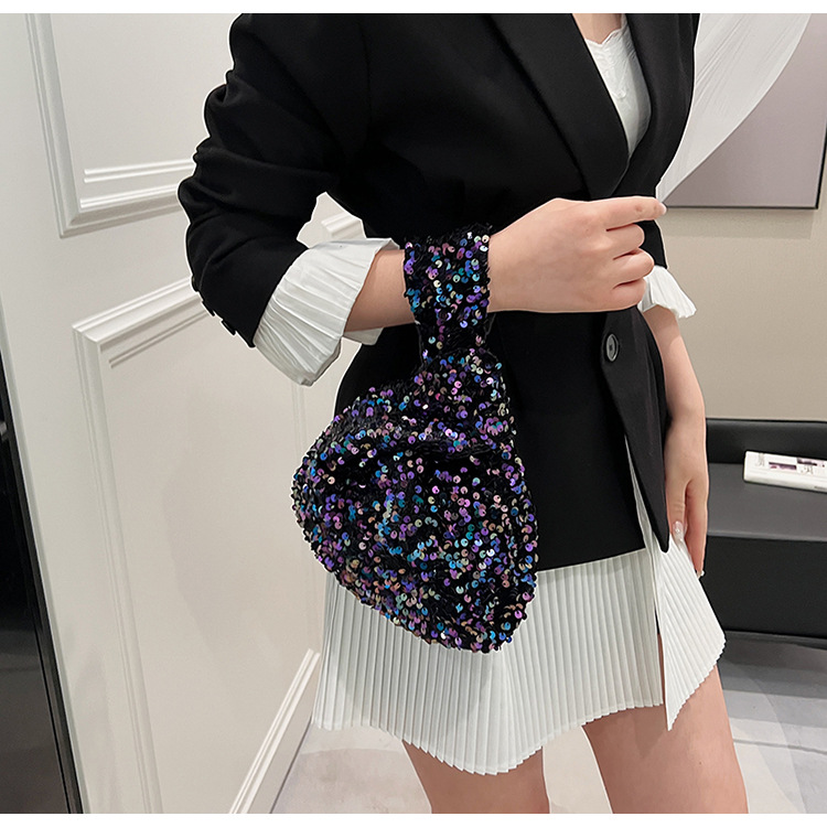 112g Weight Polyester Lining Material Sequins Fashion Element Open Closure Type Top Handle Strap Type Handbag, Evening Bag Bags Type Holiday, Party Occasion Sequin Material Solid Color Pattern All Seasons Season Women's Gender Vintage Style, Classic Style Style Square Shape Small Size Women's Small Sequin Solid Color Vintage Style Classic Style Sequins Open Evening Bag 10