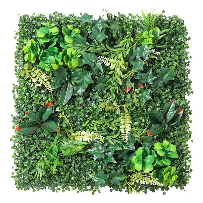 Simulación Combinación Planta Pared Protector solar Fondo artificial Decoración de pared Anti-UV Milan Césped Plástico Fake Green Plant Pared