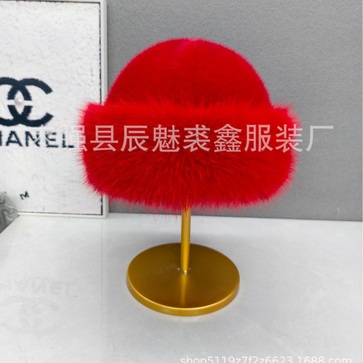 跨境爆款2026新款蒙古帽时尚保暖大头围仿狐狸毛秋冬民族风渔夫帽