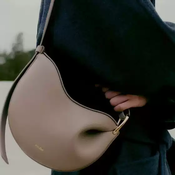 In-Stock Polene Pea Bag Tonca Niche Genuine Leather Lychee Pattern Single Shoulder Crossbody Women's Bag