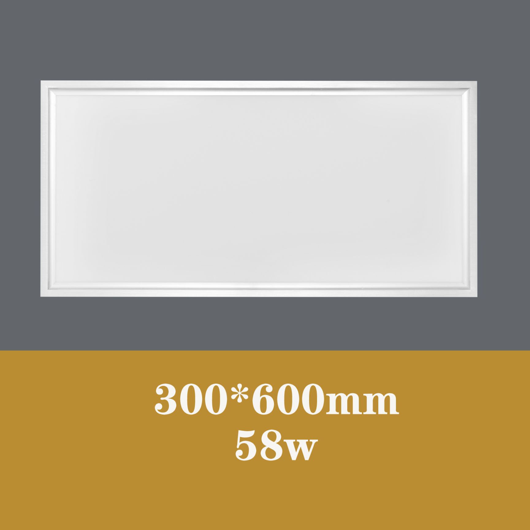 [Long Light] 30 * 60CM silver frame super bright 58W