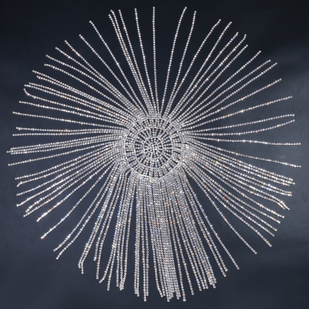 Nueva moda rhinestone Cadena de pelo de las mujeres europeas y americanas sexy exagerado de múltiples capas de lujo borla accesorios para el cabello tocado