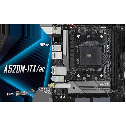 Совместимая материнская плата ASRock, 520M, для процессоров AMD Ryzen R5, поддержка 5600G/5700G