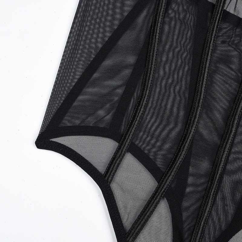 Title 11, Seksowny kombinezon z przezroczystymi siatkami,...