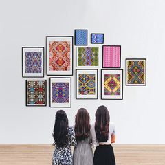 批發壯族織錦壯族文化代表 壯錦圖案紋樣繡花織帶 民族花邊布料集