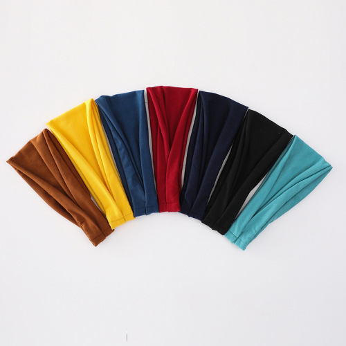 Euramerican Korean Version Solid Color Sports Yoga Headband Elastic Hair Tie Head Scarf Autumn Men Women Running Fitness Headband