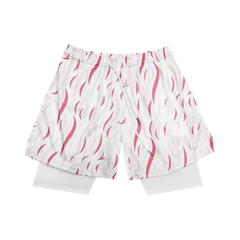 Vacaciones deportivas de dos pantalones cortos para estudiantes de secundaria de niños y niñas no sobre la rodilla entrenamiento transpirable secado rápido pantalones de baloncesto americano