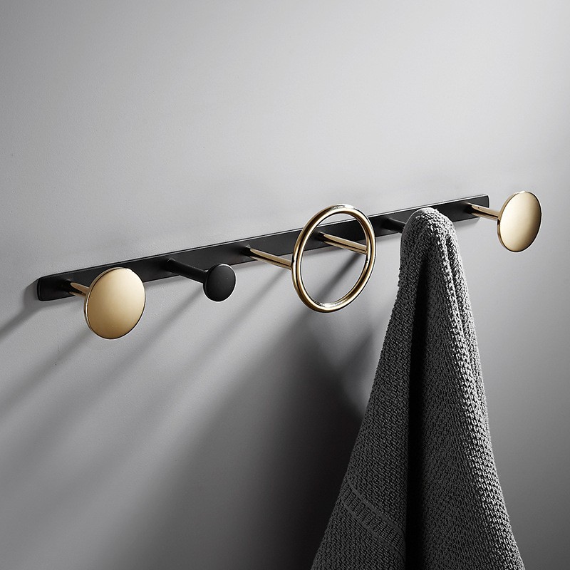 全銅鍍鉻掛鈎門後玄關衛生間浴室排鈎實心衣帽鈎廚房置物壁掛掛鈎