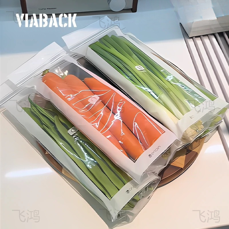 家庭用の厚い食品グレードの密袋キッチン冷蔵庫冷凍庫冷蔵再包装保存袋用の長い密封鮮度保持袋|undefined