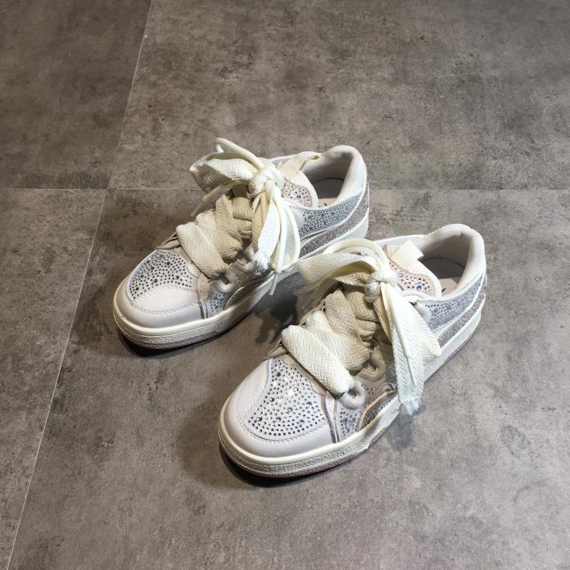 Damen Freizeitschuhe Mit Strassbesatz Flache Sportliche Sneaker_voghion.com