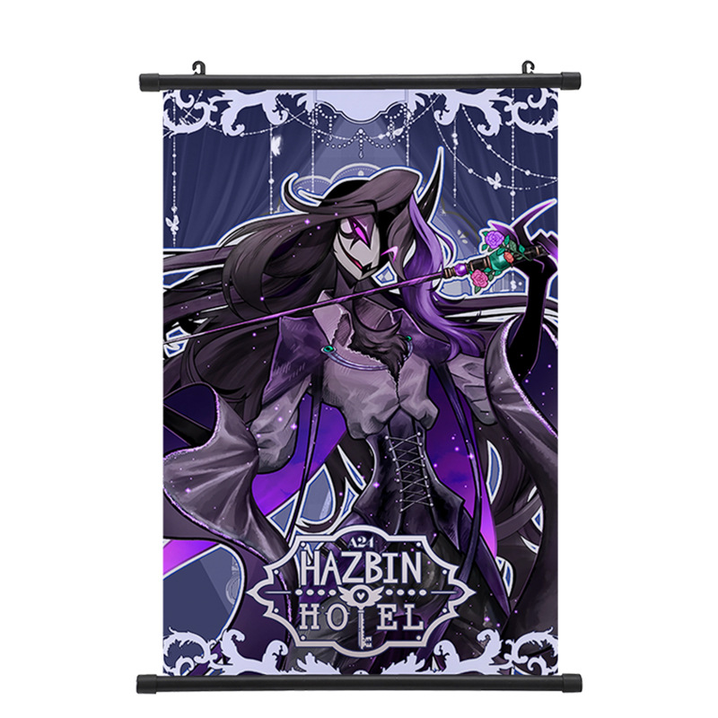 Hazbin Hotel Hanging Painting Anime Peripheral Poster Scroll Painting Indoor Bedroom Decoration Painting