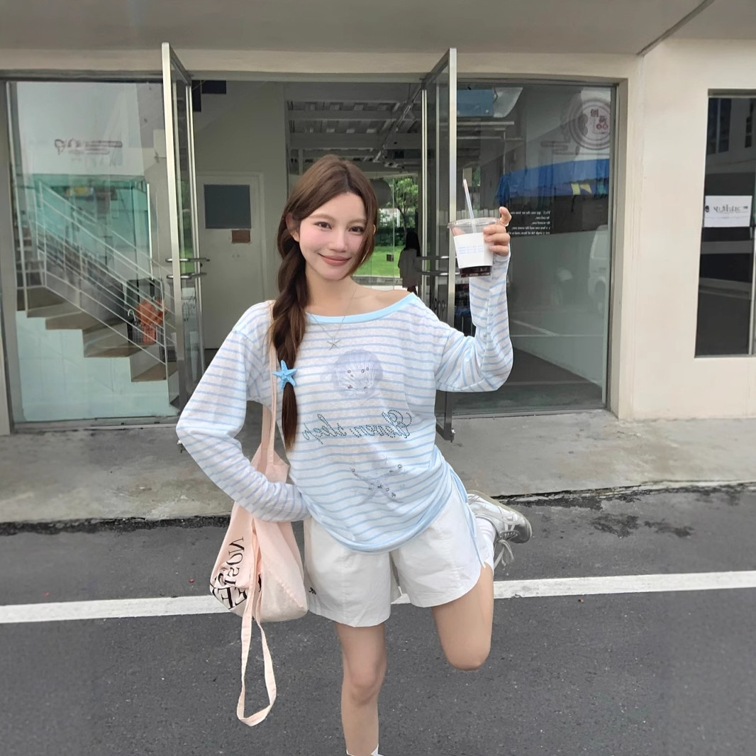 Eleven Sleep/Island Shell/Summer Lightweight Blouse Lyocell T-Tencel Premium Shirt Top