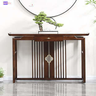New Chinese-Style Foyer Table, Sideboard, Light Luxury Chinese-Style Solid Wood Small Entryway Cabinet Facing the Door, Elm Wood Foyer Cabinet, Foyer Table