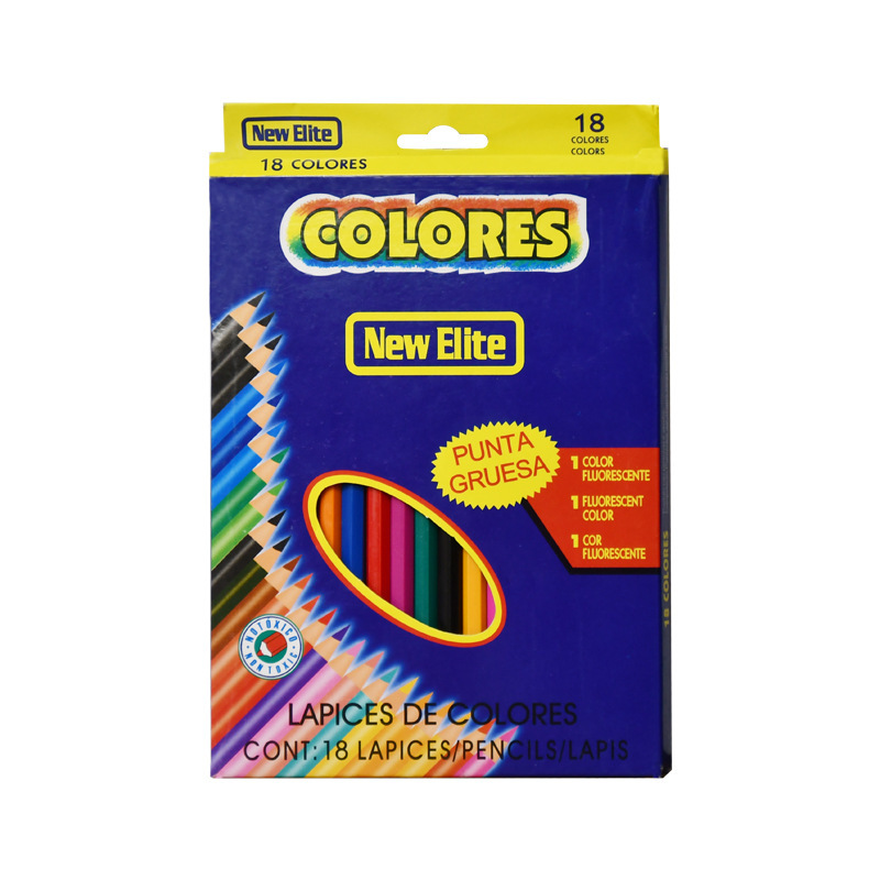 Set de lápices de colores con mariposa azul, 12/18/24/36 tonos, lápices oleosos para dibujo infantil y escolar