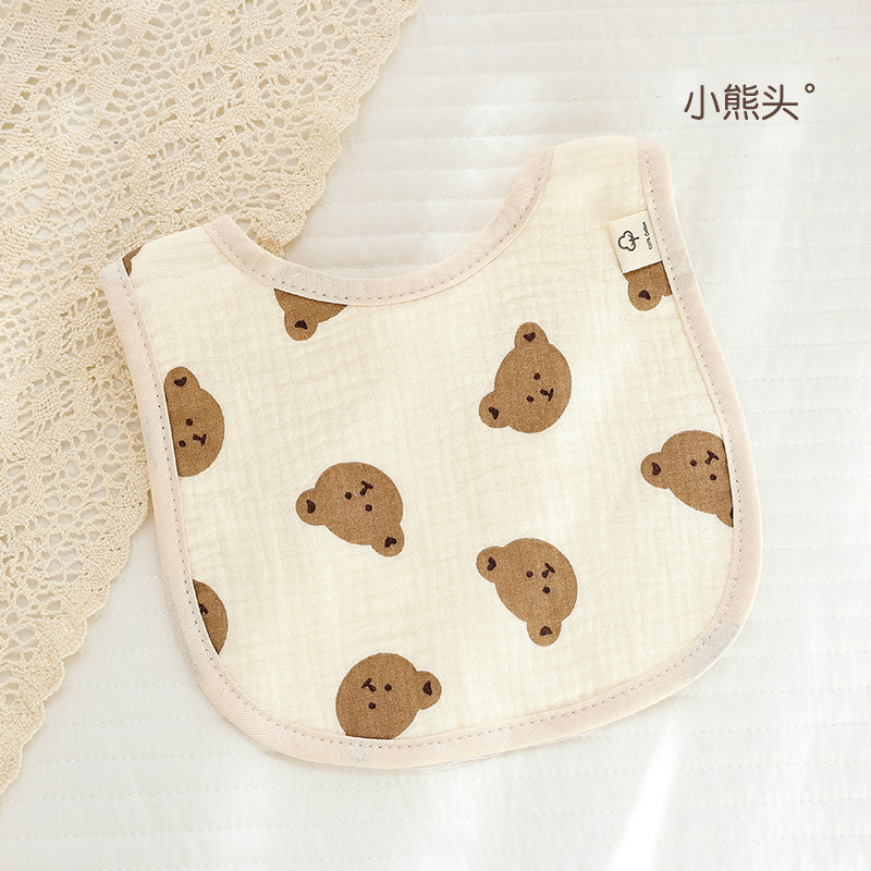 新型6層u型新生児口を囲む乳幼児の口タオル子供が食事をしている女性の赤ちゃんがミルクタオルを吐く|undefined
