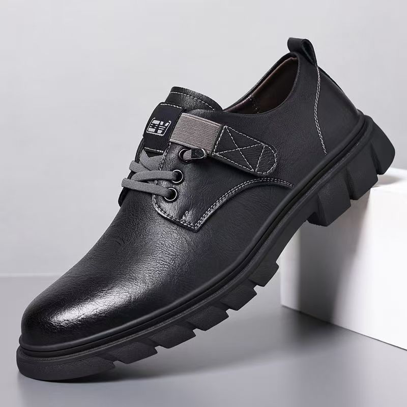Nuevos zapatos de cuero para hombres de alta gama, estilo británico, tendencia retro, negocios, ocio, todo fósforo, zapatos de trabajo, zapatos de conducción