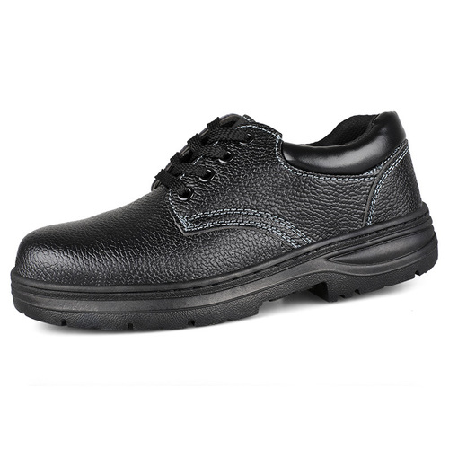 Spring and Autumn Embossed Cowhide Safety Protective Shoes, Anti-crushing and Anti-puncture Labor Protection Shoes, Low-heel Wear-resistant Anti-slip Work Shoes 