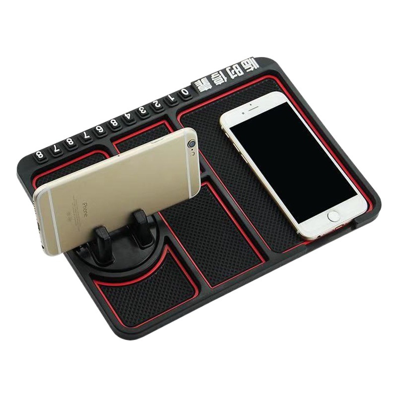 Car Phone Temporary Parking Anti-Slip Mat Interior Accessories Decoration Mat Multifunctional Navigation Holder Anti-Slip