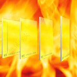 防火玻璃样板订购 恒保8mm高硼硅防火玻璃300mm&times;300mm