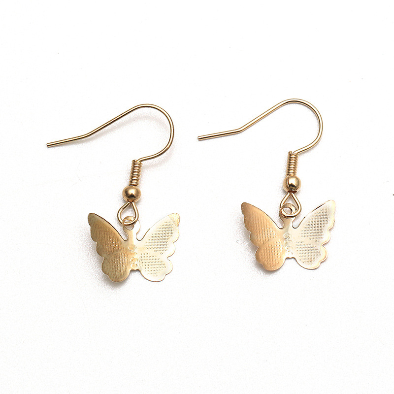 Fashion Small Three-dimensional Metal Butterfly Earrings display picture 4