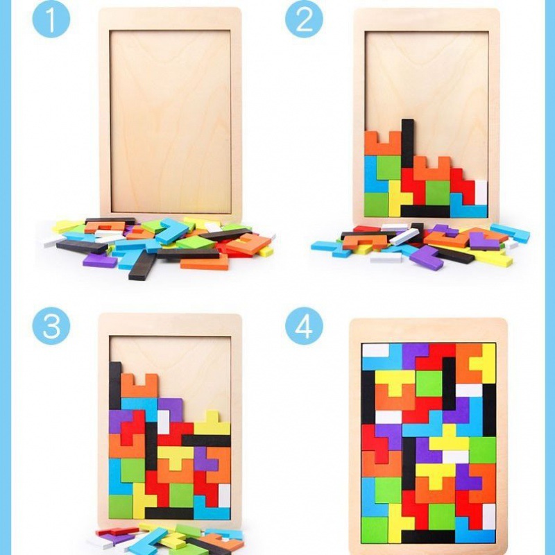 Rompecabezas de bloques de construcción de Tetris Niños y niñas Bebé Kindergarten Douyin Red Live Juguetes para niños